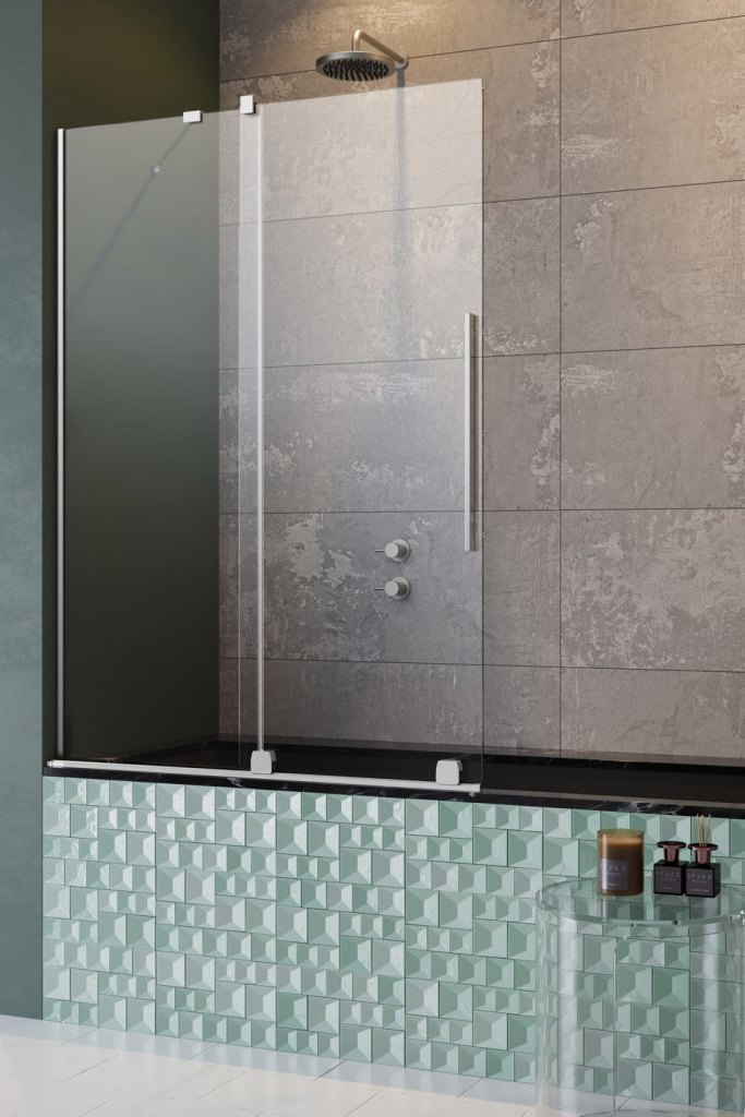 Radaway Furo PND II parawan nawannowy 120 cm lewy chrom/szkło przezroczyste 10109638-01-01L/10112594-01-01