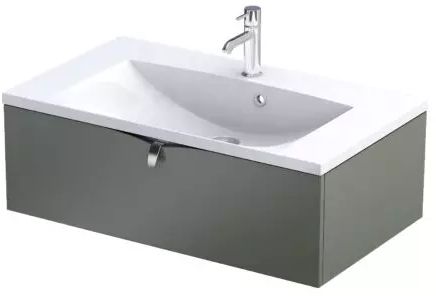 Oristo Siena szafka 79,6x45,5x25 cm podumywalkowa wisząca oliwkowa mat OR45-SD1S-80-17