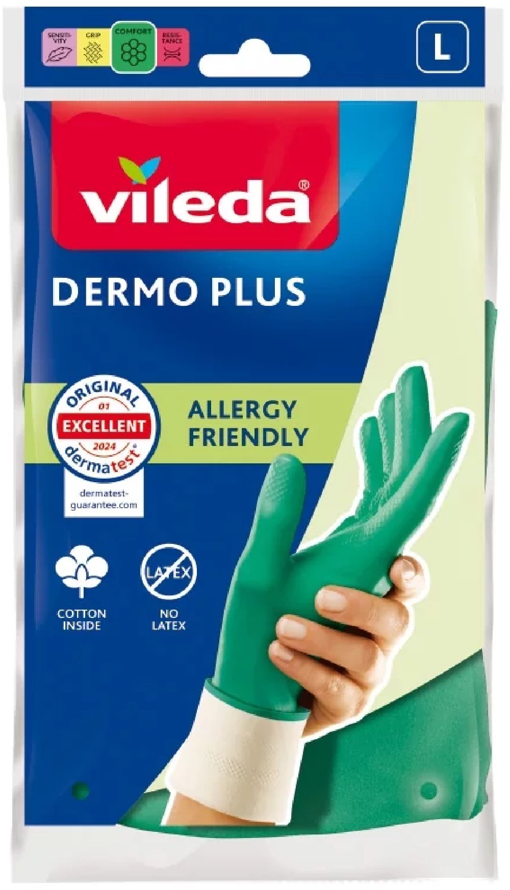 Vileda Dermo Plus rękawice rozmiar L 177722 - Wysyłka w 24h