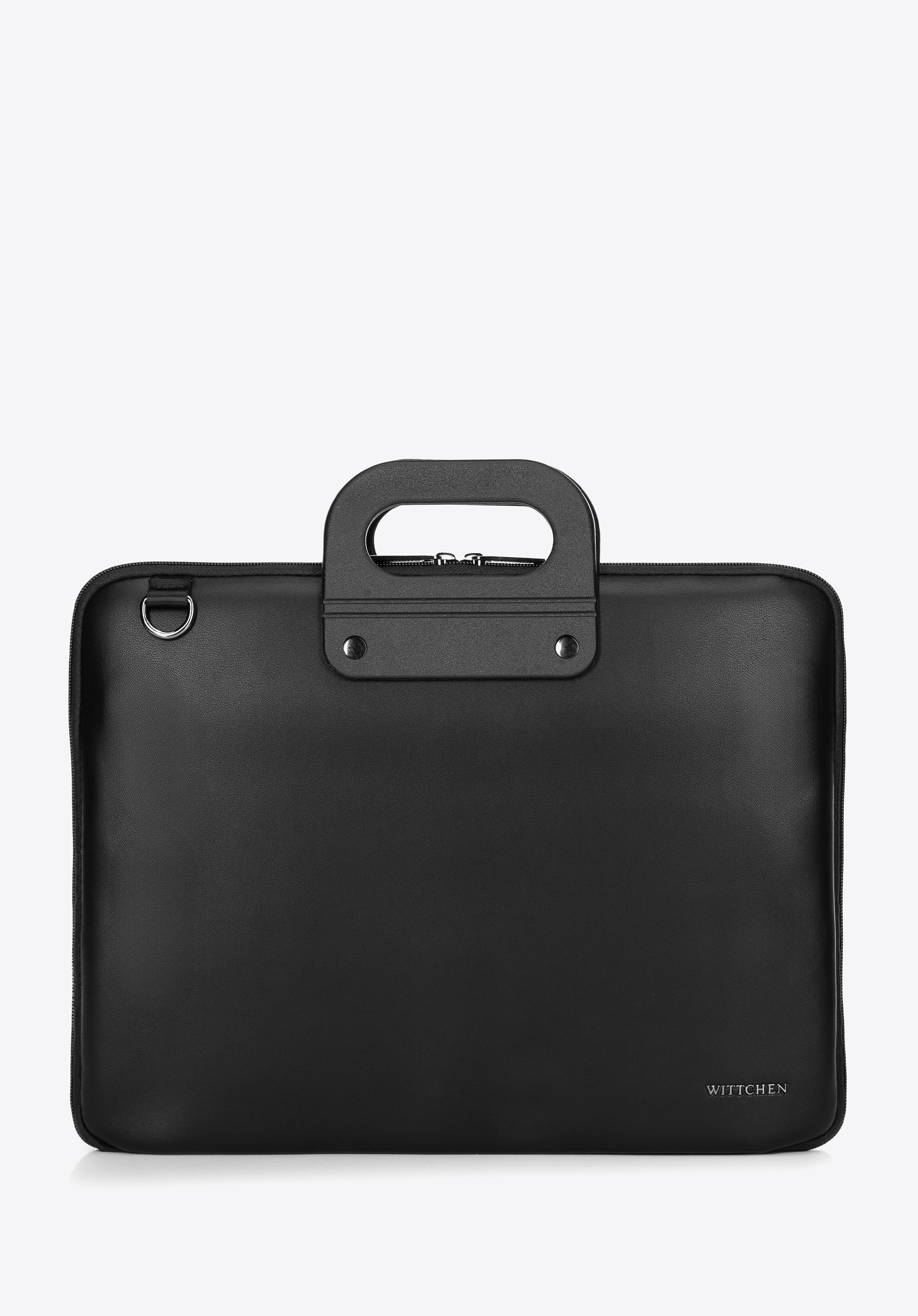 Torba na laptopa 15” z imitacji skóry czarna