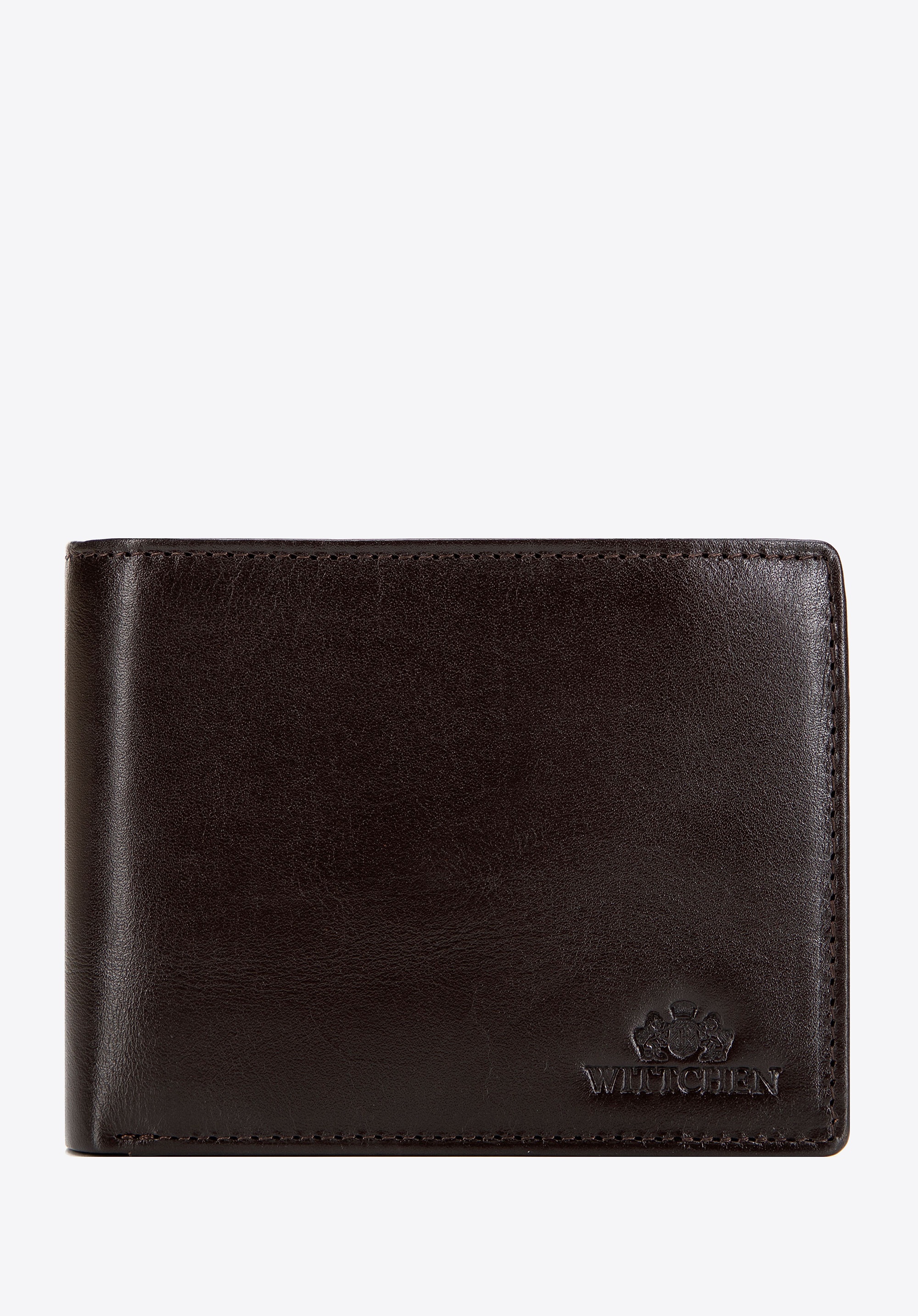 Męski portfel skórzany z praktycznym panelem na karty brązowy