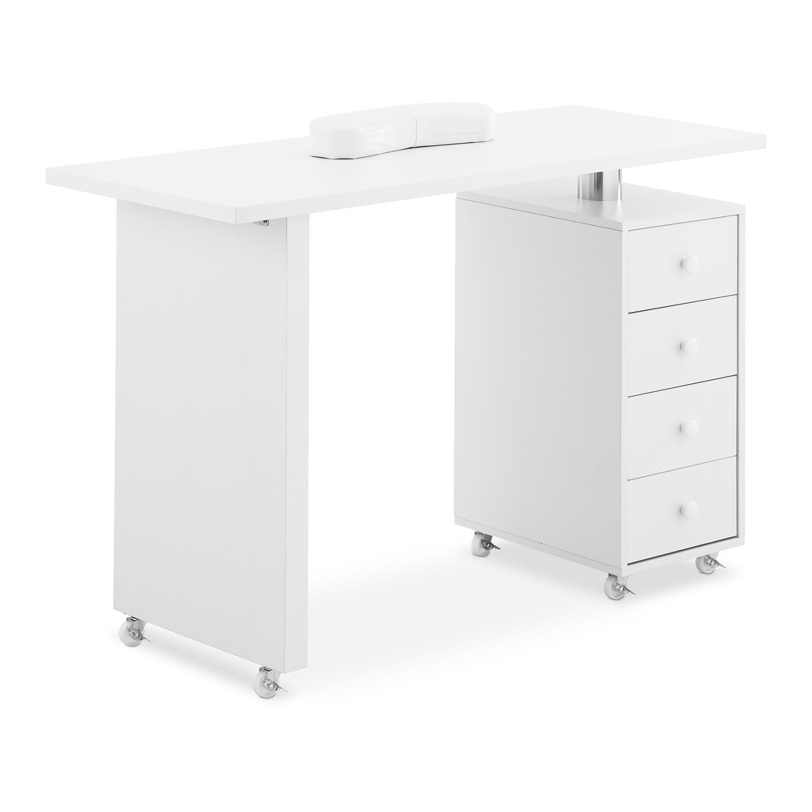 Biurko do manicure z 4 szufladami, kółka