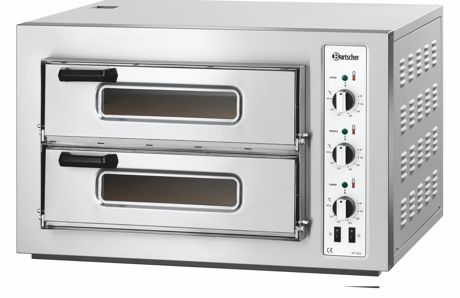 Piec do pizzy 2-poziomowy 8x25cm 400V