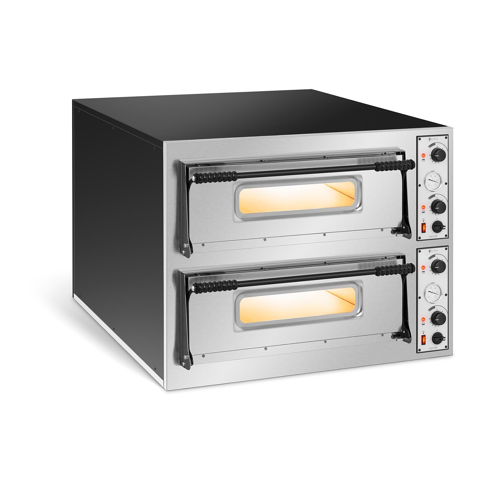 Dwukomorowy piec do pizzy 12 x 32 cm