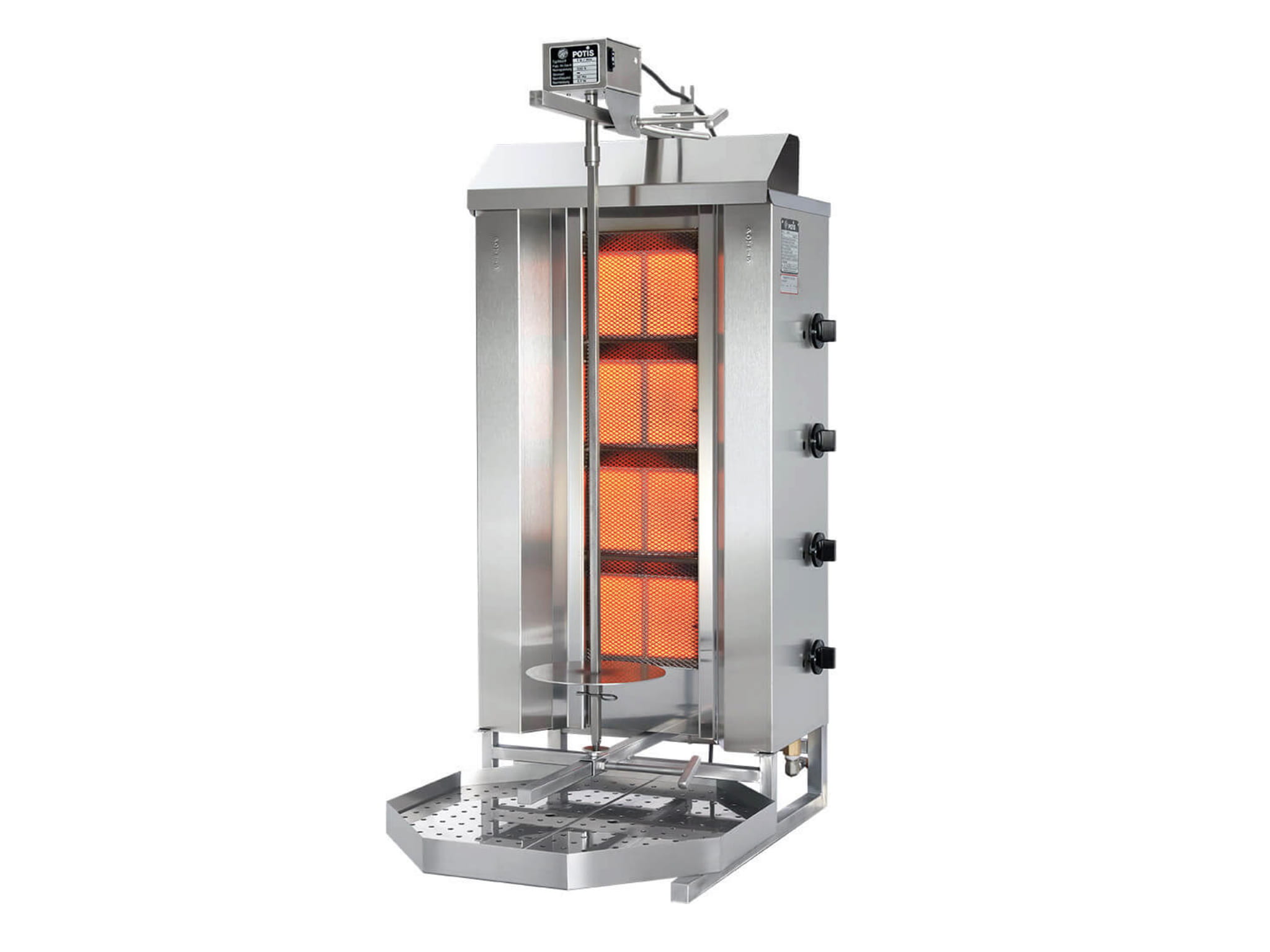 Gazowy opiekacz do kebaba 4 palniki 14kW Potis