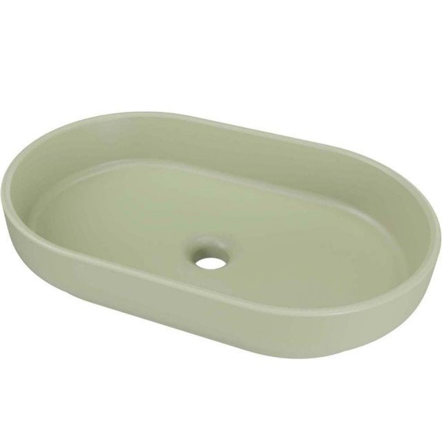 COMAD Umywalka nablatowa RIVER 2 OLIVE GREEN MATT 55x35 cm UN 55 ( E-