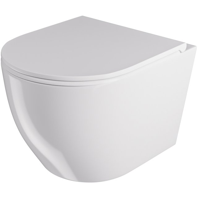 UPTREND Miska WC podwieszana MILARGO bezkołnierzowa wirowa z deską du