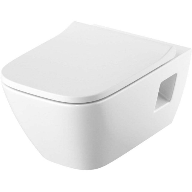 GEBERIT Miska WC podwieszana SELNOVA SQUARE Rimfree 35x54x30cm bez de