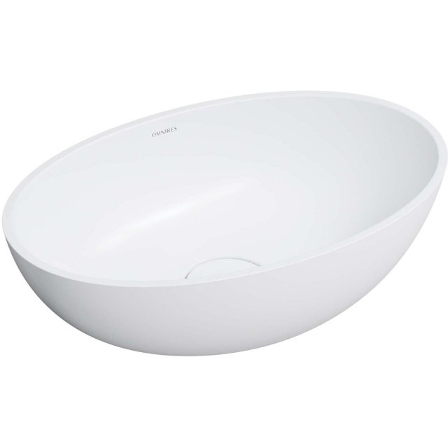 OMNIRES Umywalka nablatowa SHELL M+ biały mat 50x32 SHELL500UNBM