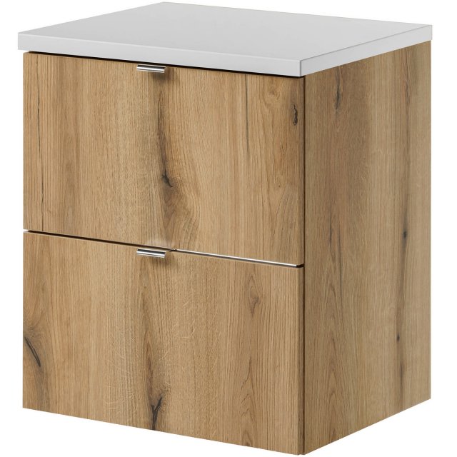 COMAD Szafka podumywalkowa NOVA OAK z blatem WHITE 50 cm