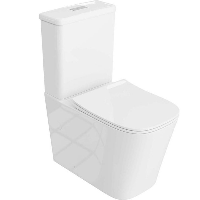 LAVITA Kompakt WC TRYTON bezkołnierzowy z deską duroplastową biały