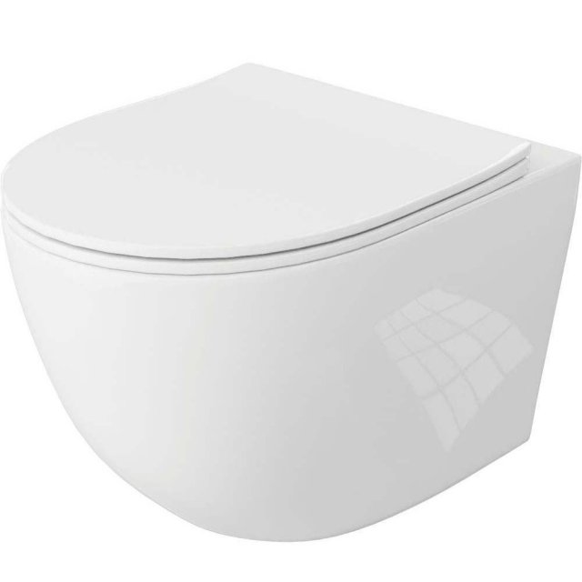 LAVITA Miska WC podwieszana SINTO 3.0 wirowa z deską duroplastową bia