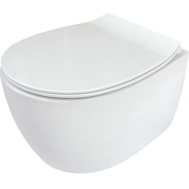 DEANTE Miska podwieszana WC SILIA bezkołnierzowa z deską CDLD6ZPW