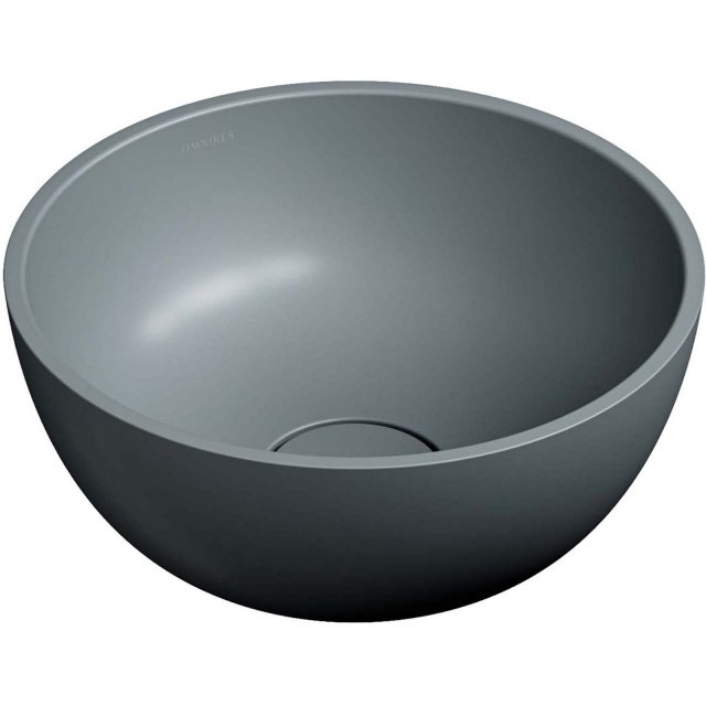 OMNIRES Umywalka nablatowa SHELL M+ ash grey mat O35 SHELL350UNAG