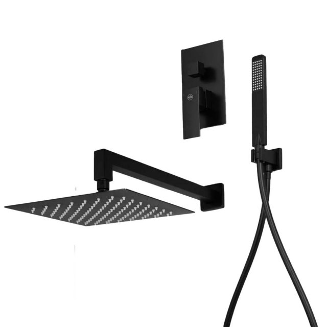 KFA Zestaw prysznicowy podtynkowy LOGON z baterią 3-funkcyjną czarny
