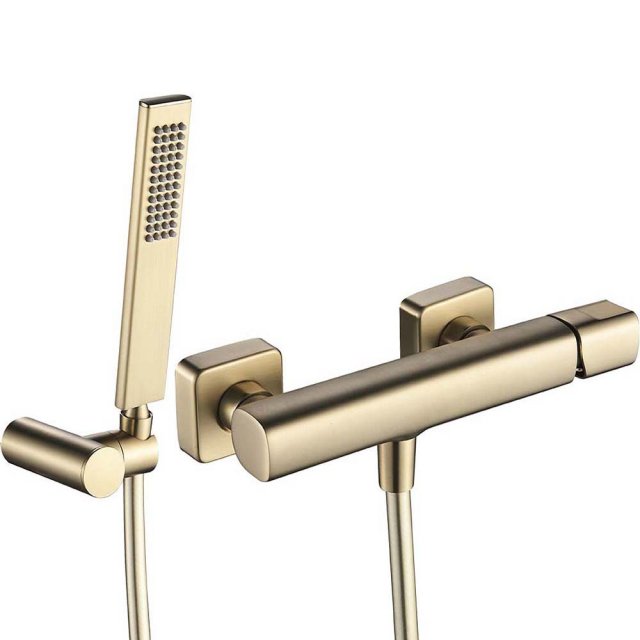 LAVEO Bateria prysznicowa ścienna TORES z zestawem prysznicowym BVT_G