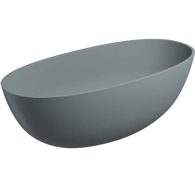 OMNIRES Wanna wolnostojąca SHELL M+ ash grey mat 160x75 syfon z korki