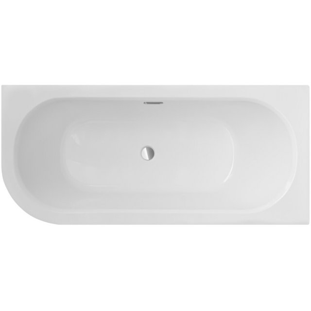 BESCO Wanna narożna AVITA SLIM+ asymetryczna prawa 180x80 syfon chrom