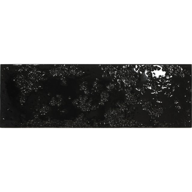 Gres szkliwiony hiszpański Realonda KAMADO BLACK błyszczący 15x45 gat