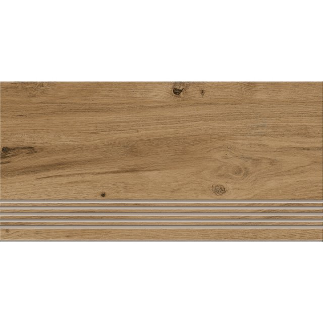 Gres szkliwiony stopnica ASHVILLE brown mat 29,7x59,8 gat. I