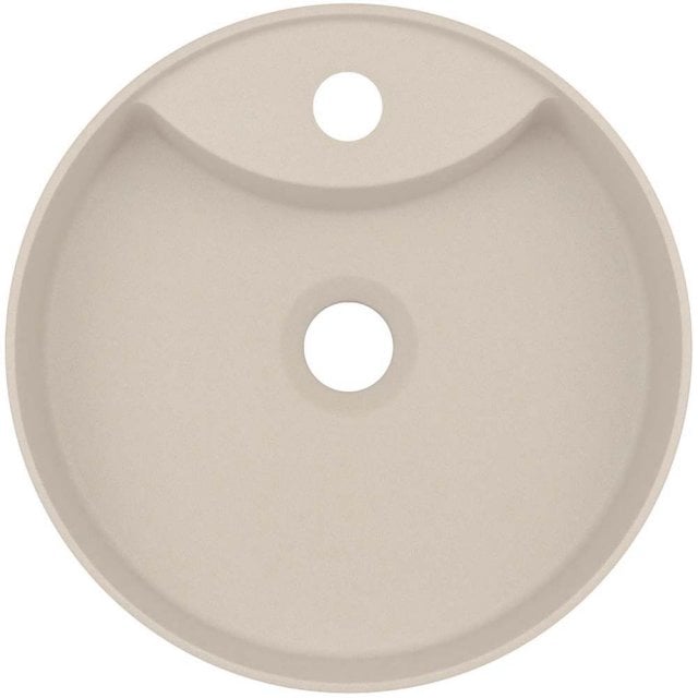 DEANTE Umywalka nablatowa SILIA z wyspą na baterię granitowa beżowa C
