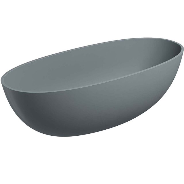 OMNIRES Wanna wolnostojąca SHELL M+ ash grey mat 175x78 syfon z korki