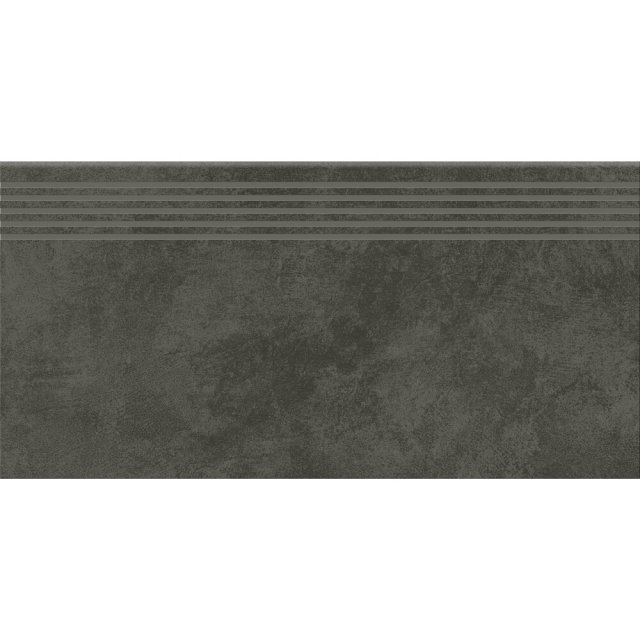 Gres szkliwiony stopnica ARES graphite mat 29,7x59,8 gat. I