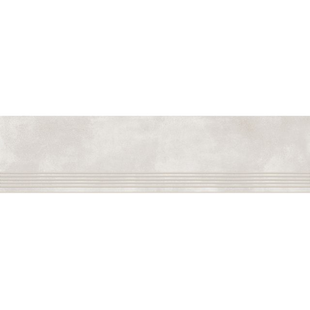 Gres szkliwiony stopnica STREET ART white mat 29,8x119,8 gat. I