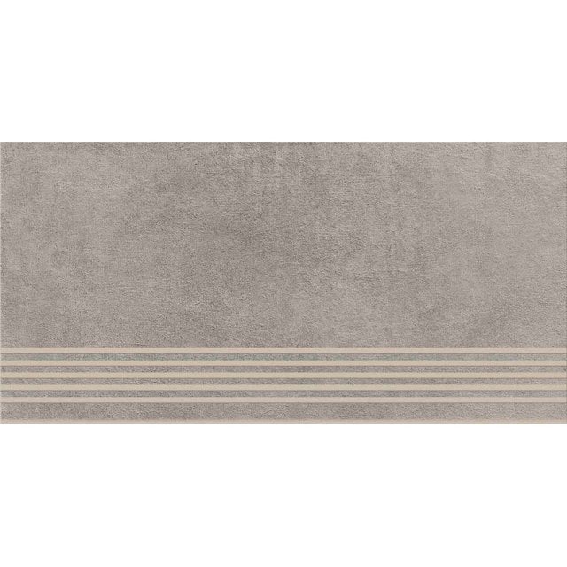 Gres szkliwiony stopnica BLEND light grey mat 29,8x59,8 gat. I