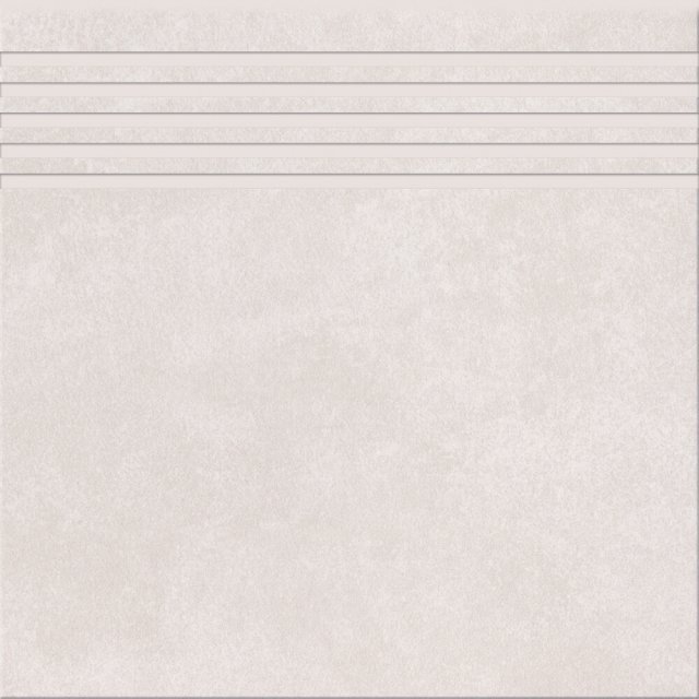 Gres szkliwiony stopnica ARES white mat 29,8x29,8 gat. I