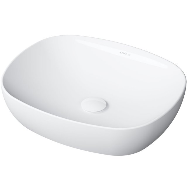 OMNIRES Umywalka nablatowa PORTLAND 47 prostokątna biały połysk PORTL