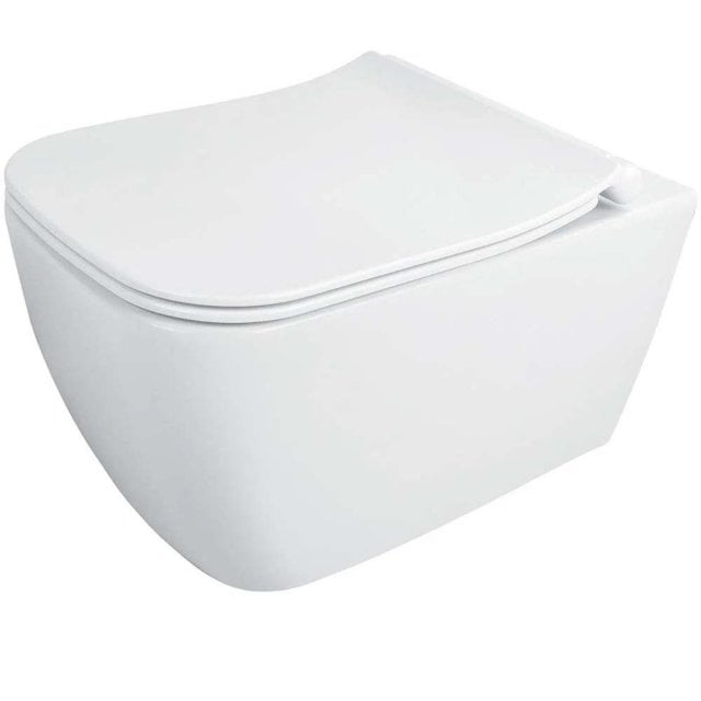 DEANTE Miska WC podwieszana HIACYNT NEW bezkołnierzowa z deską wolnoo
