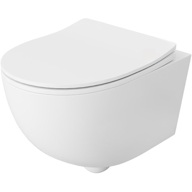 LAVITA Miska WC podwieszana ERIE bezkołnierzowa z deską duroplastową