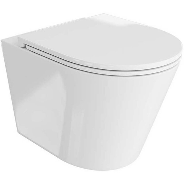 LAVITA Miska WC podwieszana GALVE 3.0 wirowa z deską duroplastową bia