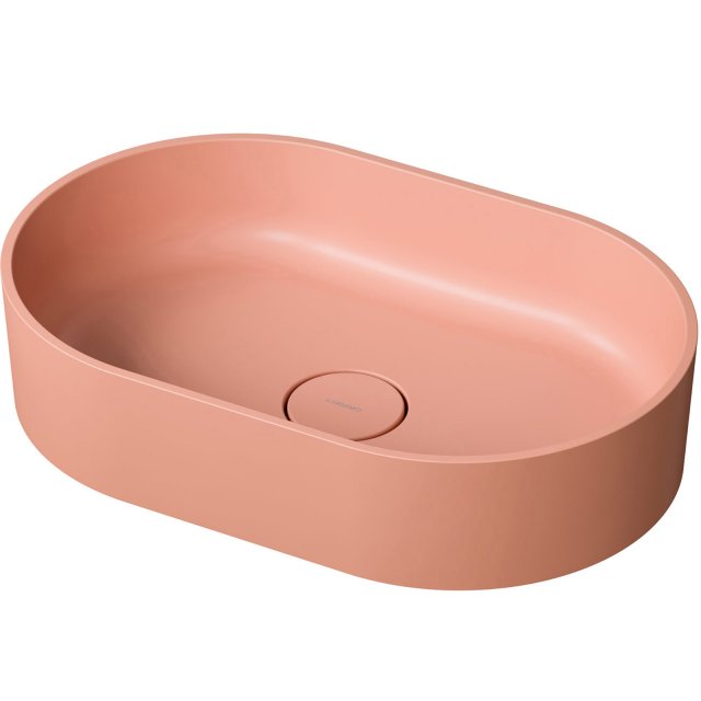 OMNIRES Umywalka nablatowa OVO M+ 55 owalna coral mat OVOUNCO