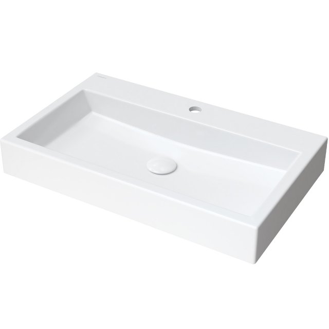 OMNIRES Umywalka nablatowa THASOS M+ 70 prostokątna biały połysk THAS