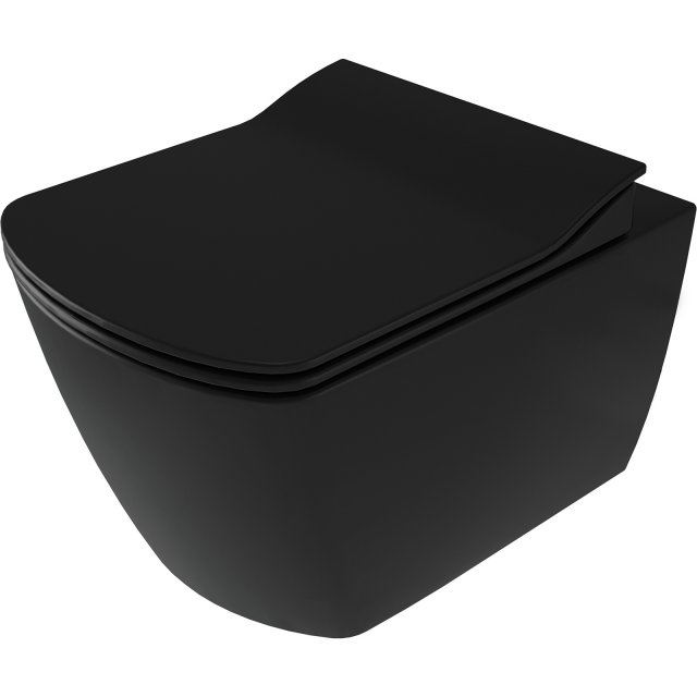 DEANTE Miska WC podwieszana BLUR bezkołnierzowa z funkcją bidetu nero