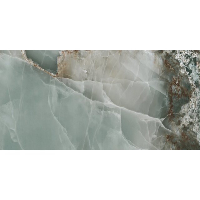 Gres szkliwiony hiszpański Baldocer ONYX TURQUOISE PULIDO 60x120 gat.
