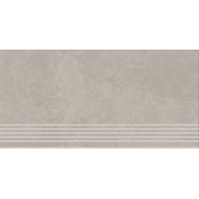 Gres szkliwiony stopnica ARES light grey mat 29,7x59,8 gat. I