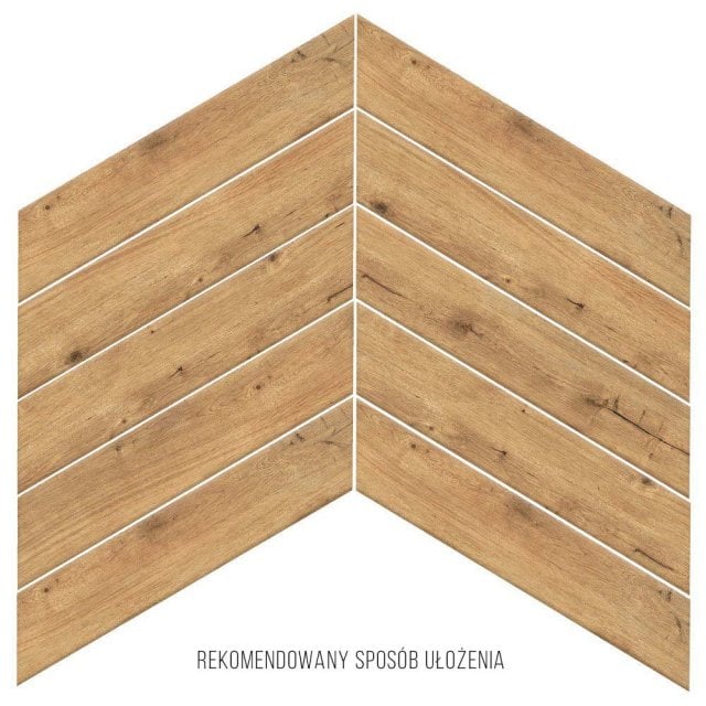 Gres szkliwiony Rustic Bronze CHEVRON 9,75x53,1 LEWY gat. I