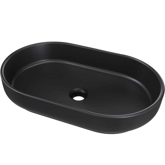 COMAD Umywalka nablatowa RIVER 2 BLACK MATT 55x35 cm UN 55 ( E-6594 )