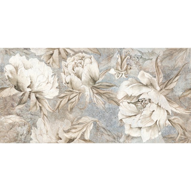 Gres szkliwiony AIORA FLOWERS DECOR beige mat 59,8x119,8 gat. I