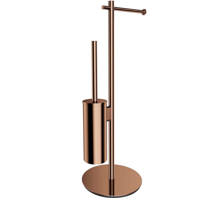 OMNIRES Stojak na papier i szczotkę WC MODERN PROJECT miedź połysk MP