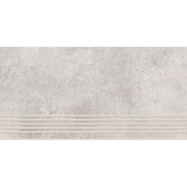 Gres szkliwiony stopnica GENFORD light grey mat 29,8x59,8 gat. I Cers