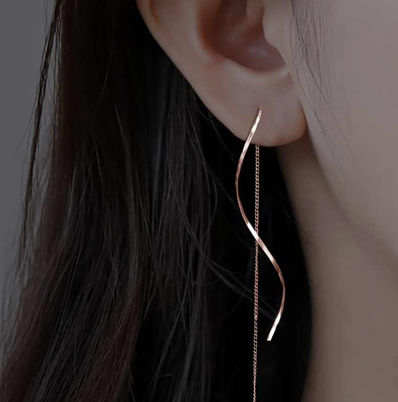 Kolczyki długie przeciągane sprężynki O101