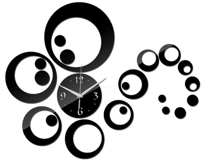 Zegar ścienny kręgi