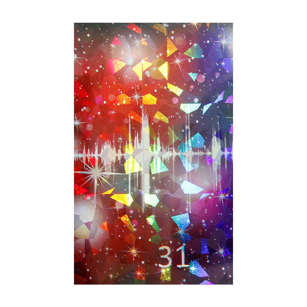 Naklejka do paznokci Laser effect samoprzylepna arkusz 8 cm x 5 cm Nr 32