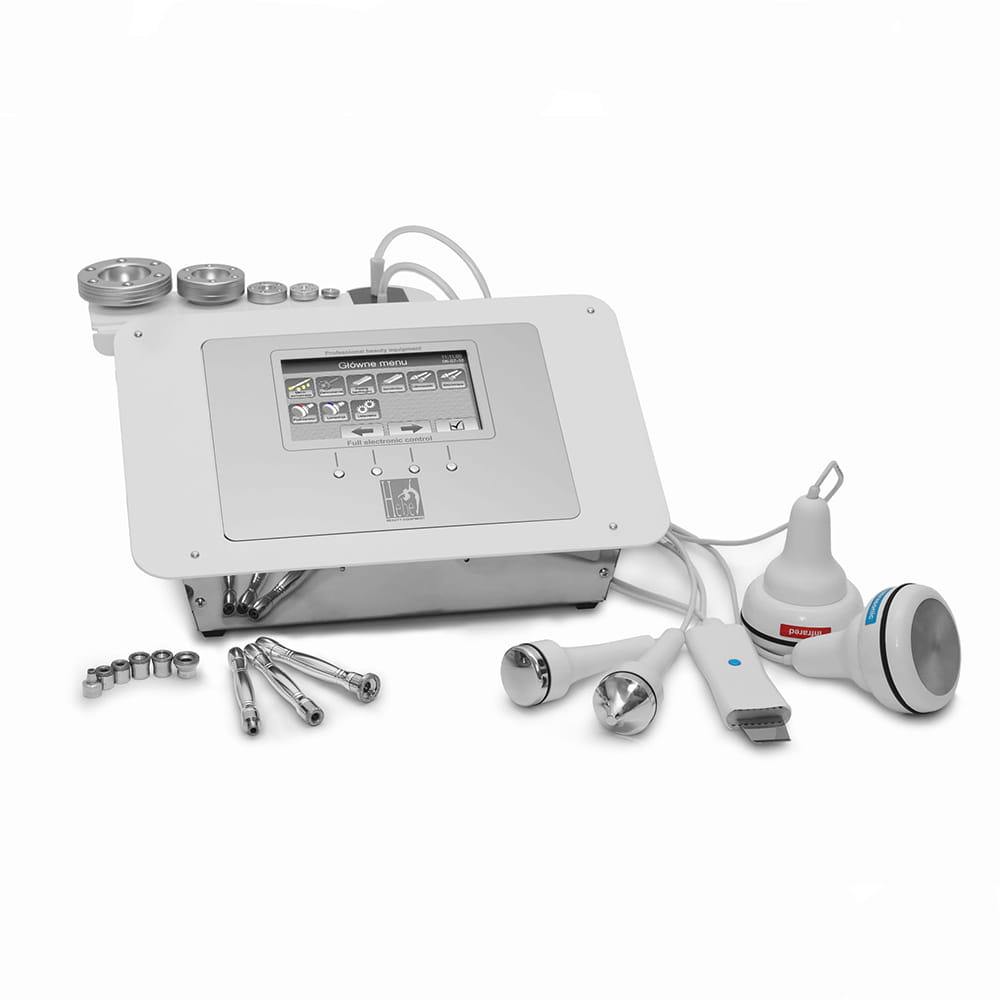 Kombajn Hebe peeling kawitacyjny+ ultradźwięki+ mezoterapia+ mikrodermabrazja+ dermomasaż+ analizer