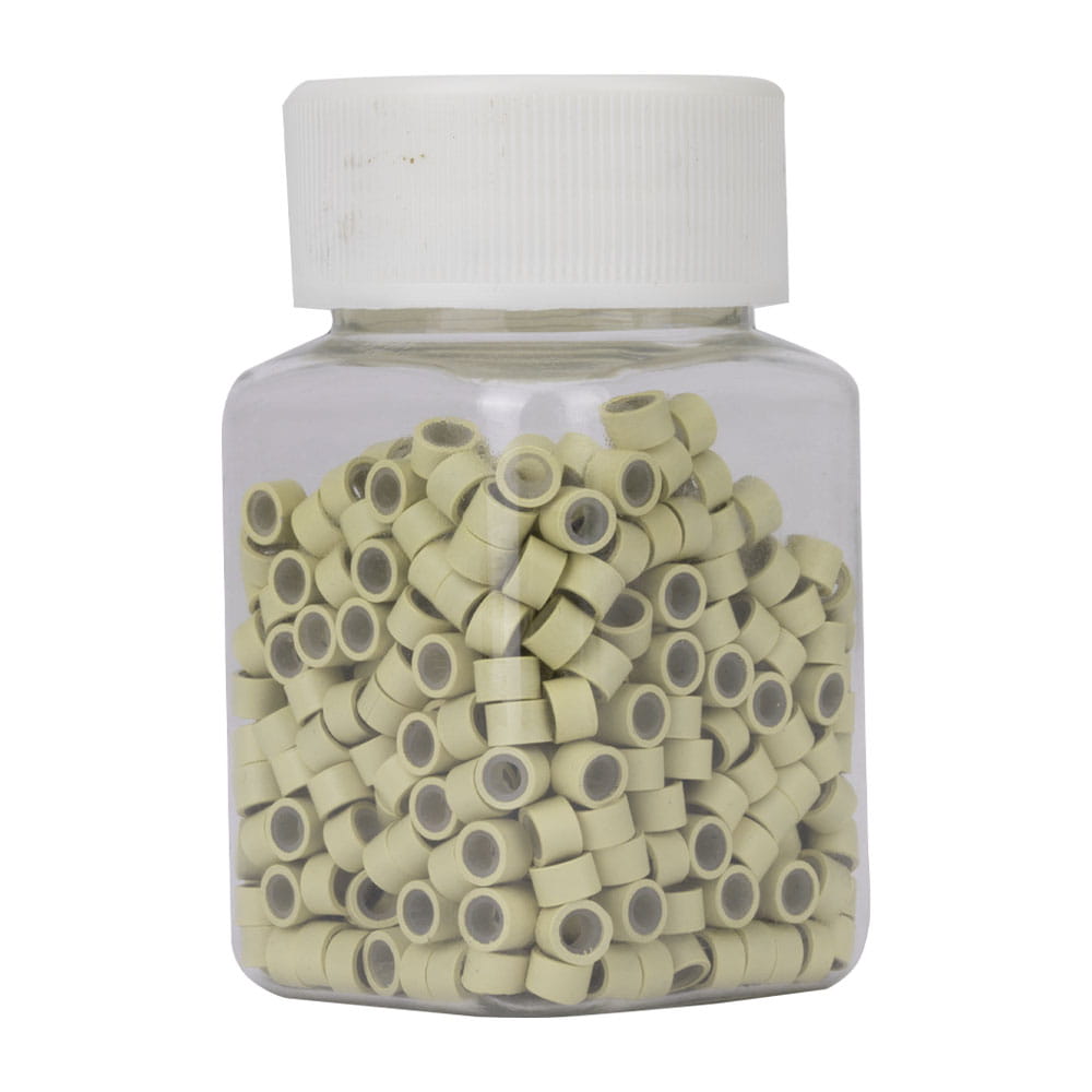 Mikroringi z silikonem do przedłużania włosów 4,5 mm kolor Nr 12 500 szt