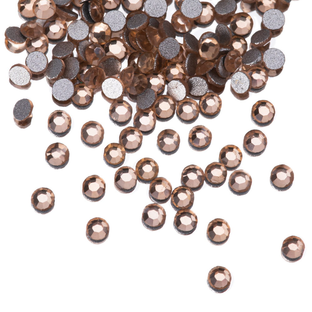 Cyrkonie do paznokci szklane SS3 Light Peach ok.50 szt